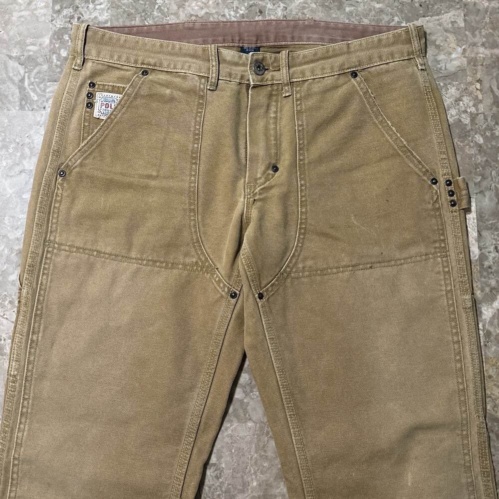 Polo Ralph Lauren Double Knee Pants Mens 33x30 (fits 34x29) Distressed Workwear